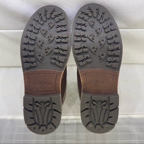 Olukai Waterproof Boots Brown leather Men’s Size 8 - Picture 11 of 12